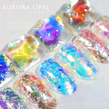 0,2 г Aurora Пудра для ногтей DIY Искусство Украшение Мода Блестящие Ногти Блестящие Блестки Пайетки для Дизайна Маникюра