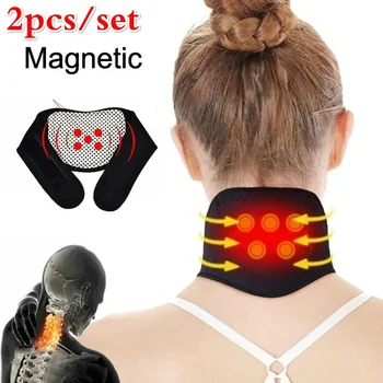 2PCS Перезаряжаемый массажер для шеи Электрический массаж шеи Шейный позвонок Массажный пластырь для облегчения мышечной боли Естественно