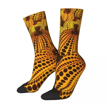 Cool Yayoi Kusama Pumpkin Футбольные носки Японские загадочные длинные носки из полиэстера для унисекс Нескользящие