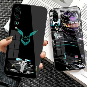 F1 Lewis Hamilton 44 Чехол для телефона Huawei P50 P40 P30 P20 Pro Mate 40 30 20 Pro Nova 9 8 7 PC Стеклянный чехол для телефона
