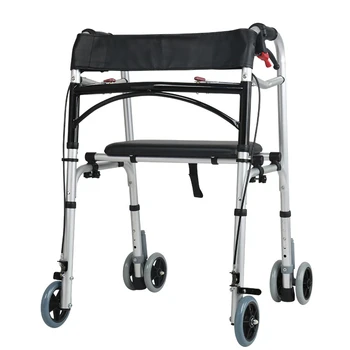 Home Care Складной ходунок Средство передвижения Трость Помощь в ходьбе Комод Туалетный стул Стоячая рама для пожилых инвалидов с сиденьем