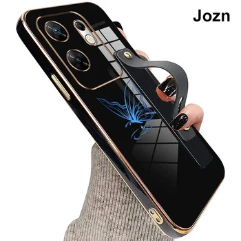Jzon Для Infinix Zero 30 4G Чехол для телефона Покрытие в стиле бабочки с ремешком Подставка Задняя крышка Противоударная защитная оболочка
