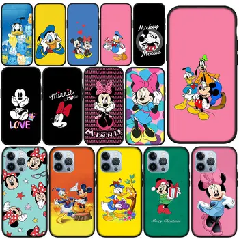 M-Mickeys M-Minnies D-Donalds Duck Чехол Для Apple iPhone 15 14 Plus 13 12 Mini Pro Max XR + 13Pro 14+ 15+ Мягкий корпус