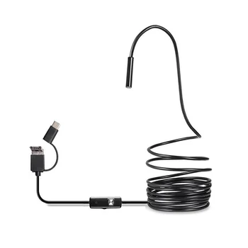 USB эндоскоп типа C бороскоп для телефона OTG Android 7 мм инспекционная змеиная камера, мягкий кабель 3,5 м
