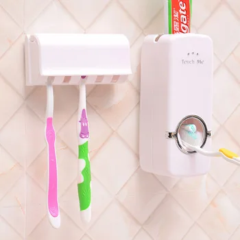 Автоматический соковыжималка для зубной пасты Набор соковыжималок для зубной пасты 5-позиционный держатель зубной щетки