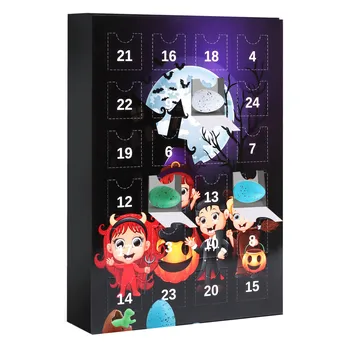 Адвент-календарь куклы на Хэллоуин содержит 24 подарка, адвент-календарь с фигурками ужасов на Хэллоуин, календарь обратного отсчета на Хэллоуин