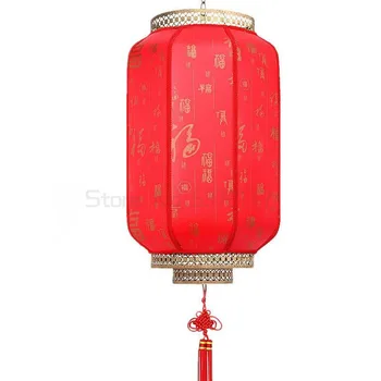 Большой Красный Фонарь Открытый Водонепроницаемый Антикварный Антикварный Овчина Новый Год Весна Фестиваль Китайский Железный Рекламный Фонарь Декор