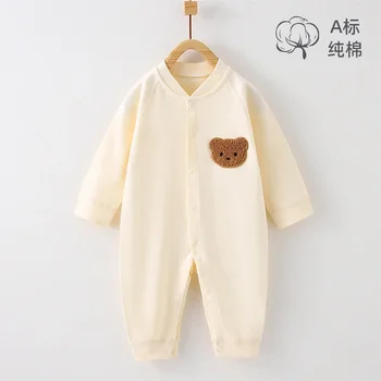 Весенний детский комбинезон Детская одежда для зайцев Женская пижама Одежда для новорожденных Мужская одежда для ползания Fall Boneless