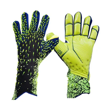 Вратарские перчатки Латексные вратарские перчатки Антифутбольные перчатки Перчатки для защиты пальцев Зеленый,No.9