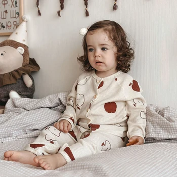 Детский пижамный комплект Костюм для мальчиков Хлопок Sleeper Wear Детская одежда для дома