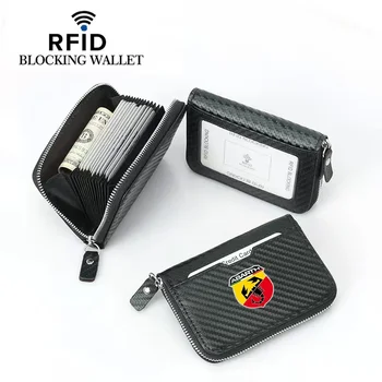  для Fiat ABARTH 500 500 л Углеродное волокно Держатель кредитной карты Сумка для карт RFID Антимагнитный многофункциональный кошелек для нескольких карт