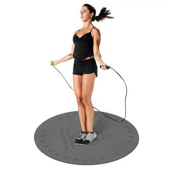  Коврик для прыжков со скакалкой Амортизирующий 6 мм 8 мм Утолщение Нескользящий немой коврик для йоги Cross Rope Защита упражнений Отличная стабильность