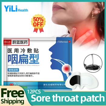 Лечение боли в горле Пластырь для ухода за травами Сухой зуд в горле Острый и хронический фарингит CFDA одобряет пластырь китайской медицины