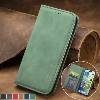 Магнитный откидной кожаный чехол для телефона для Google Pixel 8 Pro 7 7A 6 6A 5A 4A 4 XL 360 Protect Smooth Skin Funda Wallet Card Bag Чехол