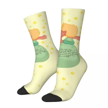 Маленький принц и лиса Английская версия Смешные мужские носки Fox Cartoon Animals Хип-хоп команда носок подарок с принтом