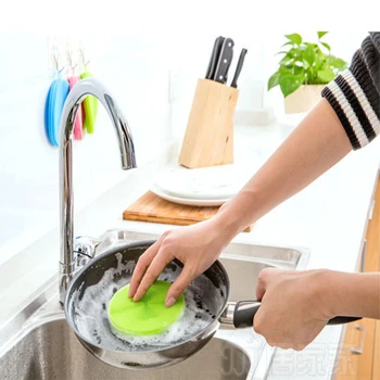 Многофункциональная силиконовая щетка для мытья посуды Чистая подушка Щетка для фруктов и овощей Кухонные аксессуары