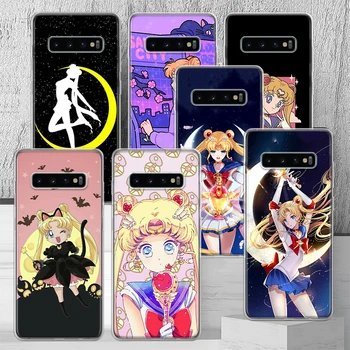 Мультяшный чехол для телефона S-Sailor Moon Coque для Samsung Galaxy M12 M21 M31 M30S M32 M51 M52 Note 20 Ultra 10 Pro 9 8 J4 Plus J6 + J8