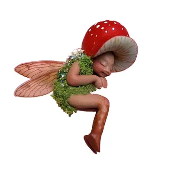 новейший мини-спящий гриб фея статуя из смолы эльфийские ремесла украшения маленький лесной гриб для украшения домашнего сада