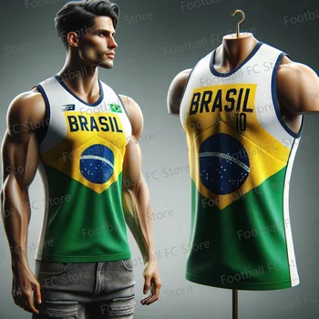 Новый баскетбольный жилет Бразилии Special Edition Фанатский набор Специальная серия Джерси Форма для тренировок в тренажерном зале Джерси Детский жилет для тренировок