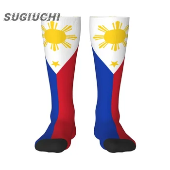 Филиппины Флаг Полиэстер 3D Печатные носки для мужчин Женщины Повседневные Высококачественные Кавайные Носки Уличные Скейтборд Носки