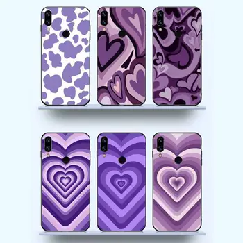 фиолетовый Любовное сердце Круг зебра Чехол для телефона Xiaomi redmi note 12 11 10 7 8 9 4G 5G T S i ultra poco X3 pro
