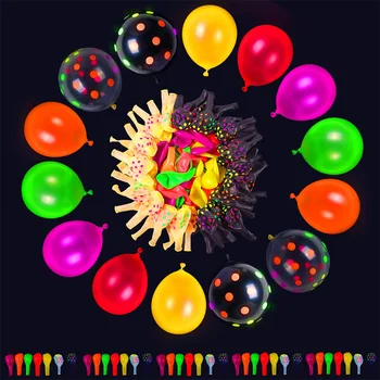 Хэллоуин Украшение УФ Неоновые Воздушные Шары Светящиеся В Темноте Расходные Материалы Светящийся Латексный Воздушный Шар День Рождения Свадьба Светящаяся Вечеринка