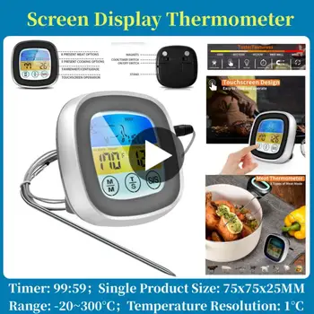 Цифровой кухонный термометр Измеритель температуры духовки Кухонный термометр из нержавеющей стали Датчик для посуды Барбекю Гриль