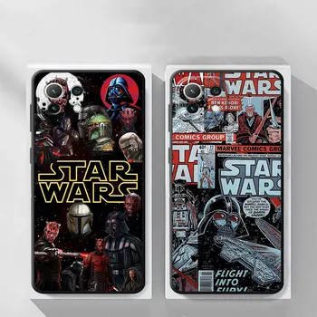 Чехол S-Star Wars Reliefs Чехол для Xiaomi Mi 13 11T Note 10 Pro 9 9T 12T 10T Pro 12 Lite 12S 11 Lite CC9 Pro 13 Сумка Черная Мягкая