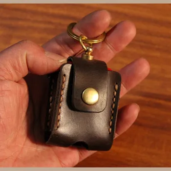  Чехол для зажигалки Ручной работы Защитный рукав Натуральная кожа Зажигалка Кобура для хранения Поясная сумка для Zipp Lighter Shell
