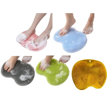 Щетка для мытья ног Силиконовая ванна Массажная подушка для ног Душ Ванная комната Нескользящий коврик Дропшиппинг